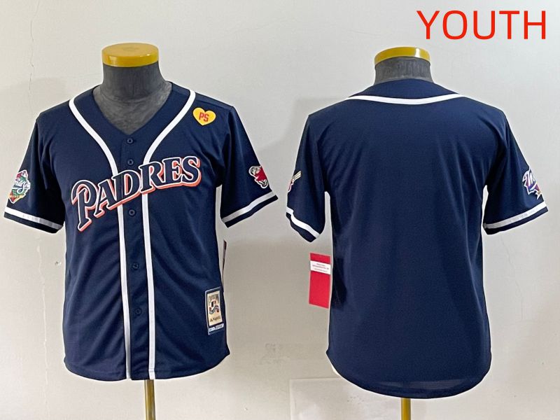 Youth 2025 San Diego Padres Blank Blue Throwback Game Nike MLB Jersey style 12